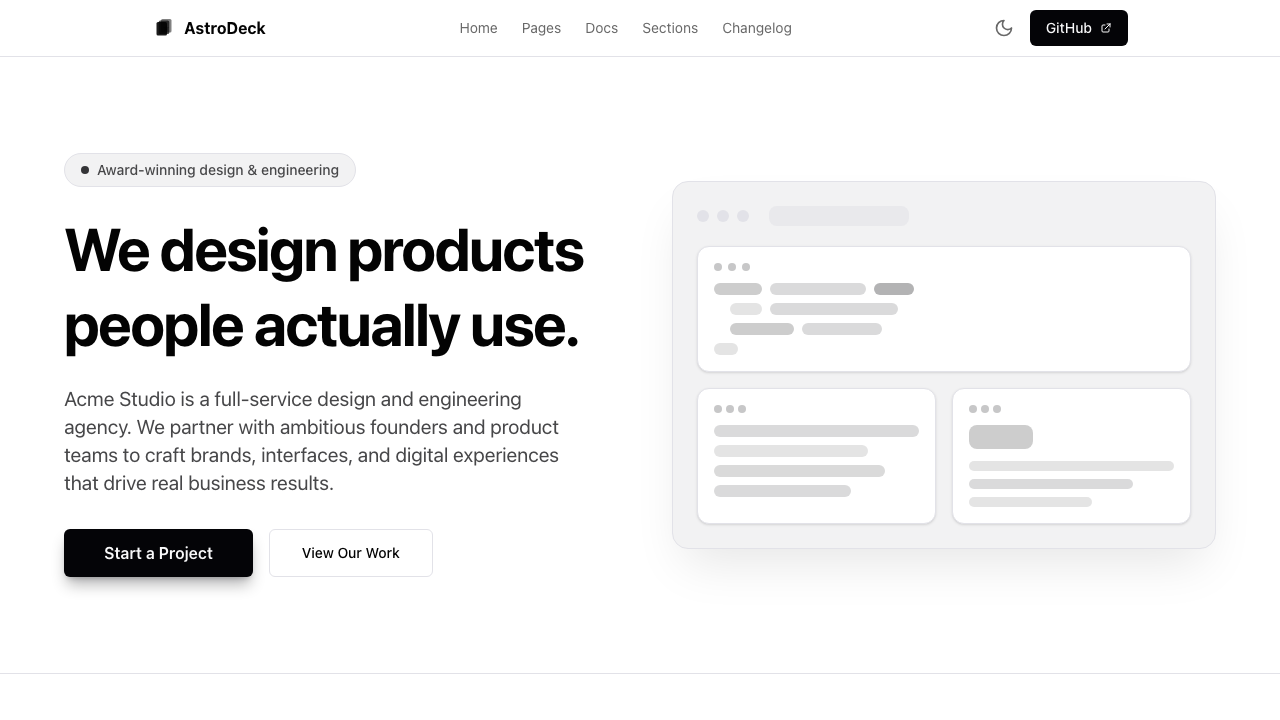 Portfolio / Agency page preview